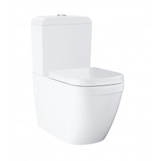 Grohe pods ar SC vāku EuroCeramic Rimless, 368x670 mm, universāls izvads, Triple Vortex, balts