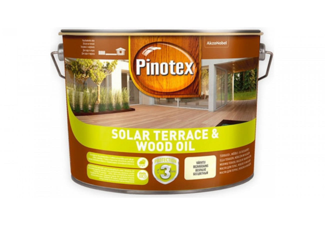 Pinotex Solar Terrace & Wood Oil Eļļa terasēm, dārza mēbelēm un fasādēm