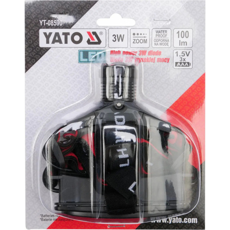 Yato Galvas lukturis LED 3W 100lm IP20 YT-08590 YATO