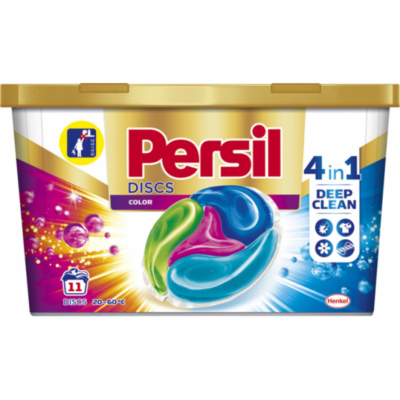 Persil Veļas mazgāšanas kapsulas Persil 4in1 Discs, Color, 11 gab. - gab