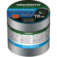 Vincents Polyline Polimērbitumena līmlente pašlīmējošā Vincents Polyline Roofband 15cmx10m, alumīnija - gab
