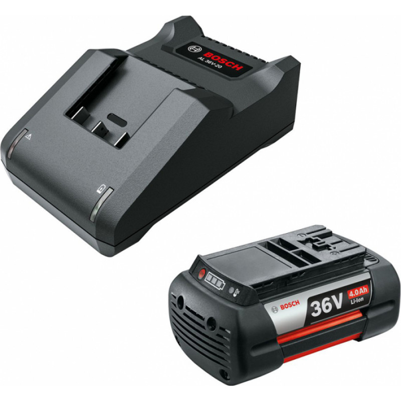 Bosch Akumulators un lādētājs Bosch Starter Set 36 V, 4.0 Ah un AL 36V-20, F016800621 - gab