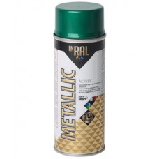 Inral Aerosols akrila laka Inral Metallic 400ml zaļš - gab