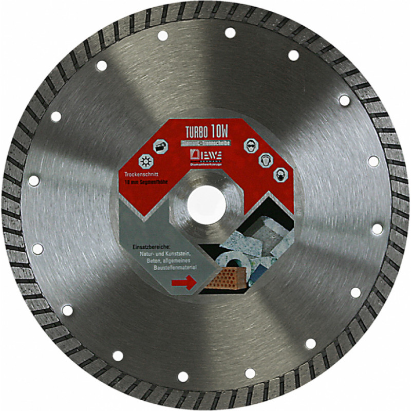 Diewe Dimanta ripa DIEWE Turbo 10W, D230/22.23 mm - gab