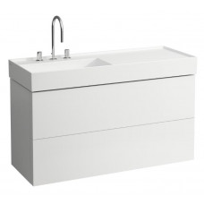 Laufen izlietnes skapītis Kartell, 1180x450 mm, h=600 mm, izlietne kreisajā pusē, 2A, matēts balts