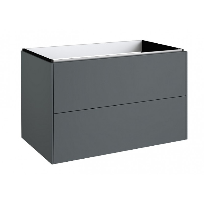Kame izlietnes skapītis D-Line, 802x450 mm, h=500 mm, 2A, matt grey