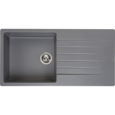 Reginox virtuves izlietne Harlem 10, viena bļoda ar plauktu, 1000x500 mm, grey silvery