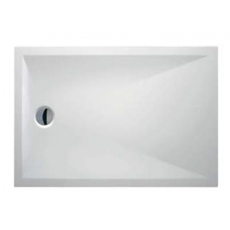 Roth dušas paliktnis Marmo Neo Square, 1100×800 mm, h=30, balta akmens masas