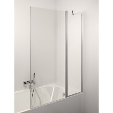 Stikla Serviss vannas siena Estetico Plus, 1200 mm, h=1500, hroms/caurspīdīgs stikls