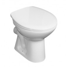 Jika pods Zeta, stiprināms uz grīdas, 355x480 mm, horizontāls izvads, balts