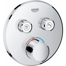 Grohe iebūvējamā dušas maisītāja SmartControl round virsapmetuma daļa, ar 2 izejām, hroms