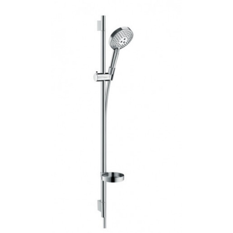 Hansgrohe rokas dušas komplekts Raindance Select S 120 3jet P Unica`S Puro, 900 mm, ar ziepju trauku, hroms