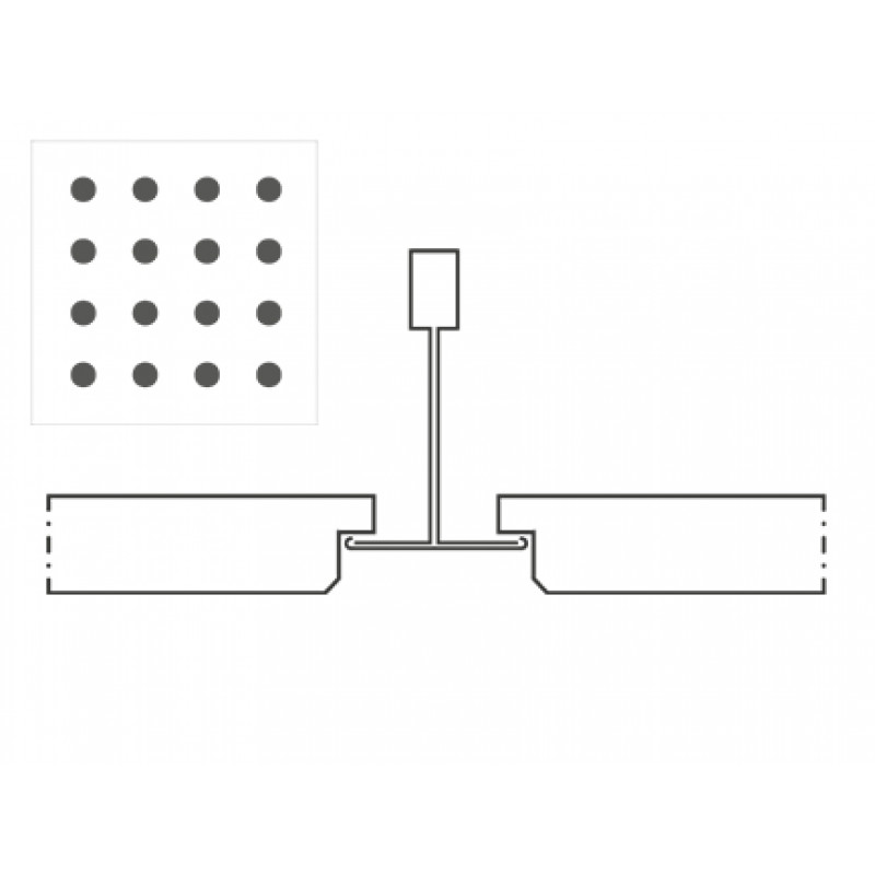 Knauf Danoline Belgravia akustiskie, ģipša, piekaramie griesti 12.5x600x600mm E, S24, G1