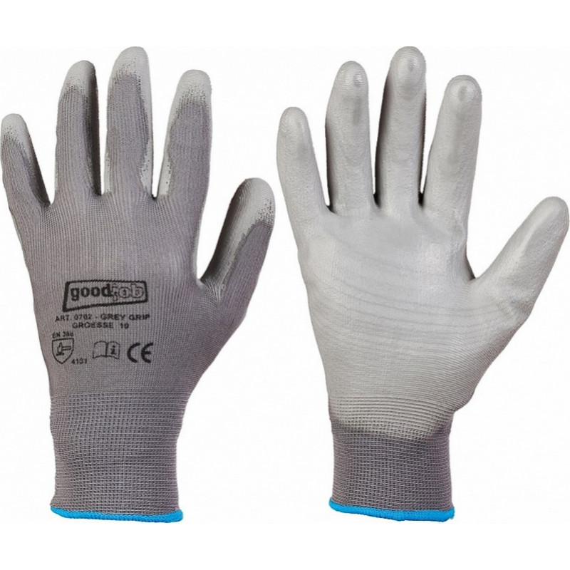 Helmut Feldtmann Gmbh Trikotāžas aizsargcimdi ar poliuretāna pārklājumu GREY GRIP  10 - pāri