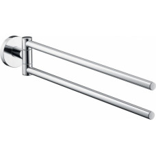 Hansgrohe Logis dubultais dvieļu turētājs, hroms - gab.