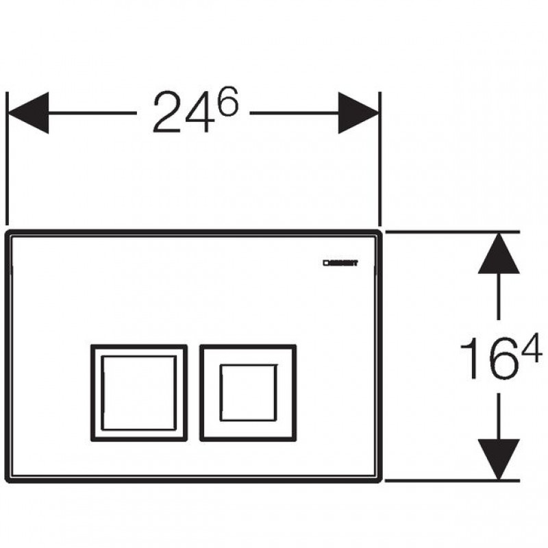 Geberit Delta 50 spiedpoga, balta - gab.