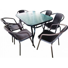 Besk Dārza komplekts, galds ar 6 krēsliem