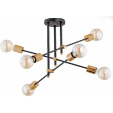 Alfa Sosnowscy Griestu gaismeklis Alfa Sosnowscy TRI STEP 27036, E27, 6x60W, melns - gab