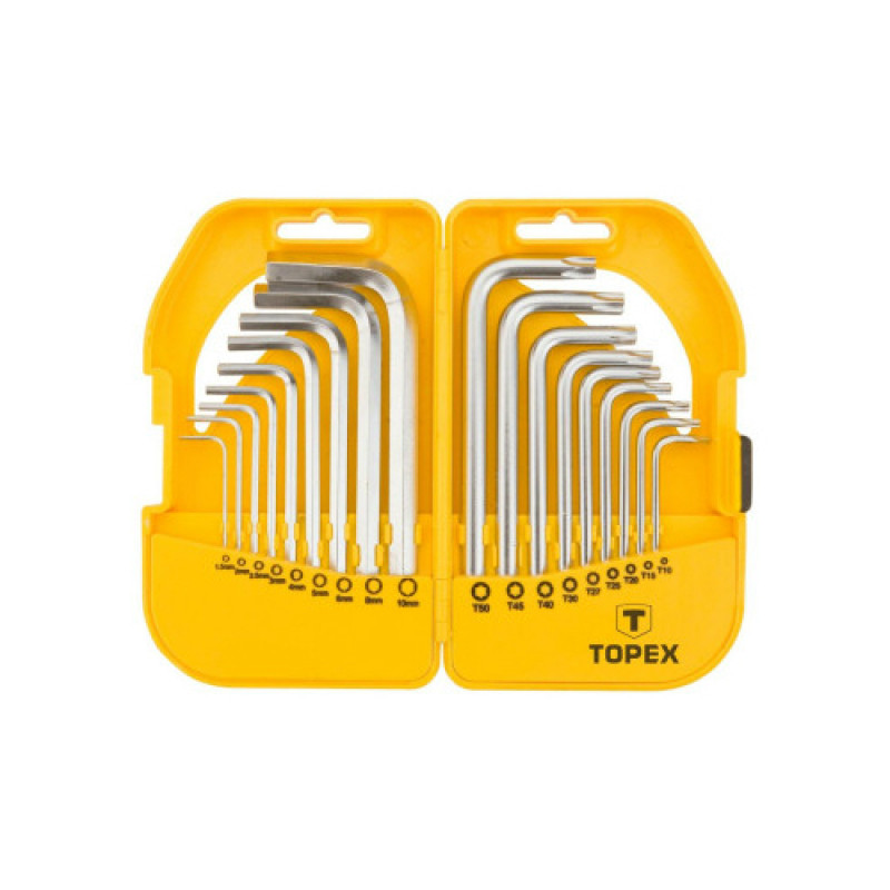 Topex Hex un Torx atslēgu komplekts TOPEX 35D952 18 gab. - gab