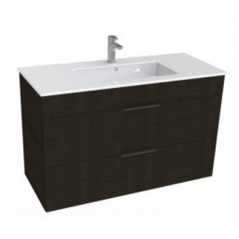 Jika izlietnes un skapīša komplekts Cube, 1000x430 mm, h=607 mm, 2A, dark oak