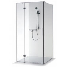 Brasta dušas stūris Nina Pluss, 900x900 mm, h=2000, kreisā puse, hroms/caurspīdīgs stikls