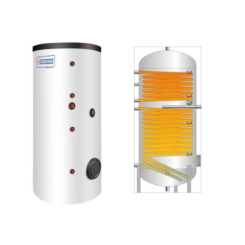 Cordivari karstā ūdens tvertne BOLLY2 ST 300L (0,7/1,2m2)