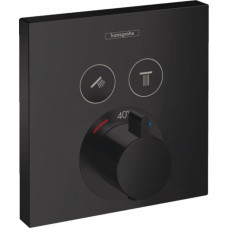 Hansgrohe ShowerSelect Iebūvējamais dušas termostats, 2 funkcijas, matēts melns