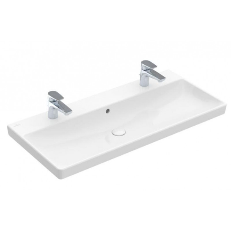 Villeroy & Boch izlietne Avento, 1000x470 mm, 2 maisītāja caurumi, balta