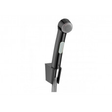 Hansgrohe rokas dušas komplekts Bidette 1jet, ar turētāju Porter`S un vadu 1250 mm, brushed black chrome