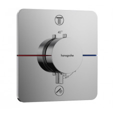 Hansgrohe iebūvējamā termostata ShowerSelect Comfort Q virsapmetuma daļa, ar 2 izejām, hroms