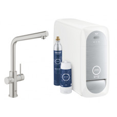 Grohe virtuves izlietnes maisītājs ar filtru Grohe Blue Home, supersteel