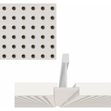 Knauf Danoline Belgravia (E+) akustiskie, ģipša, piekaramie griesti, 12.5x600x600mm, S15, Unity 6