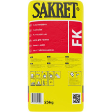 Sakret FK Flīžu līme, balta (C1), 25kg