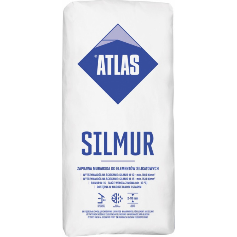 Atlas Silmur M-10, Mūrjava silikāta blokiem, 25kg