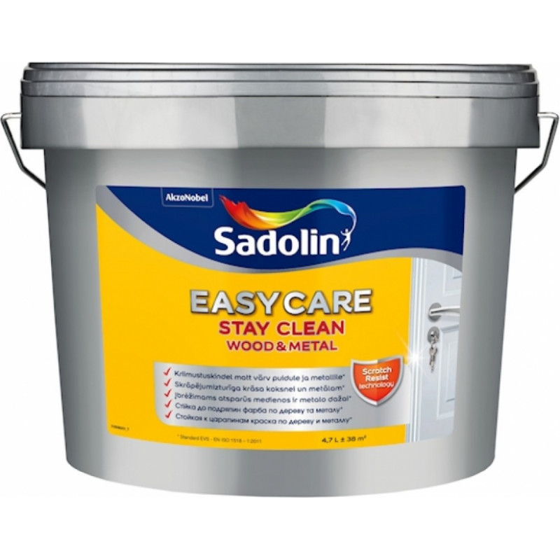 Sadolin Easycare Wood & Metal Krāsa koka un metāla virsmām 4.7L