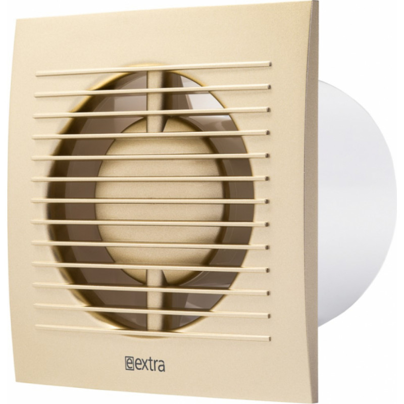 Europlast elektroventilators E-EXTRA, Ø100mm ar taimeri, mitruma sensoru, zelta