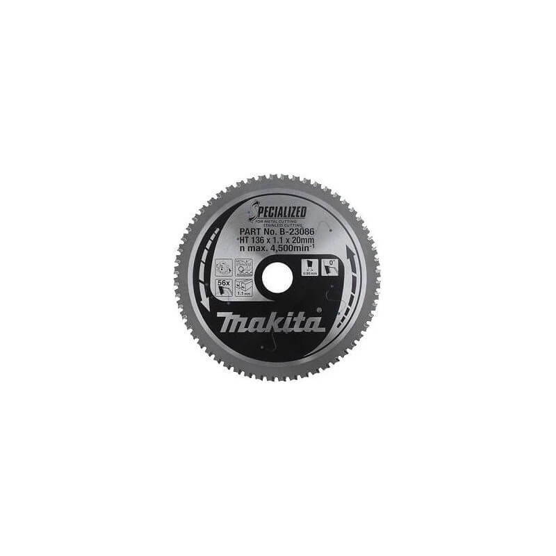 Makita Accessories Zāģripa 136x20x1,1 56T nerūsošam tēraudam MAKITA B-23086