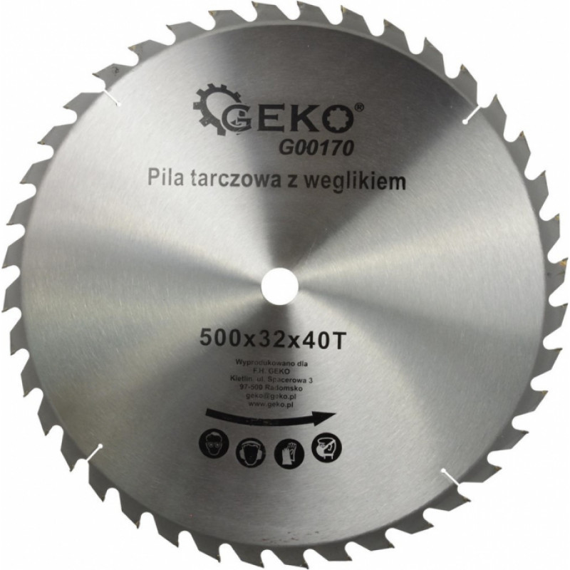 Geko Zāģripa TCT, kokam, 500x32x40T, G00170 GEKO