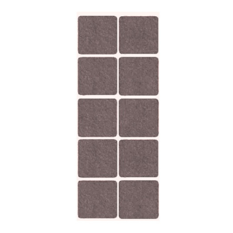 Cits Pašlīmējošs filca paliktnis 20x20 mm, brūns, 10gab/iep - kmpl.