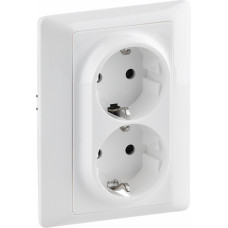 Legrand Kontaktligzda 2-vietīga Legrand Valena Life ar zemējumu, ar rāmi, balta, 755702 - gab