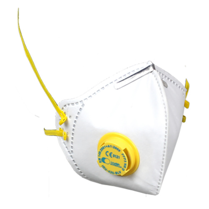 Irudek Respirātors ar vārstu IRUDEK IRU 430SLV, FFP3, EN149 A1 + NRD - gab