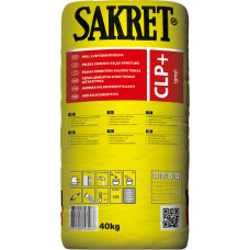 Sakret Cementa-kaļķa apmetums SAKRET CLP PLUS pelēks CSII 40KG - gab