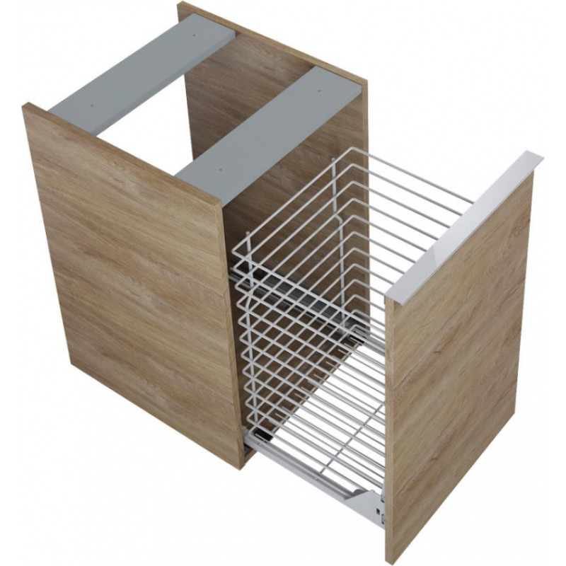 Elita sienas skapītis Look, 400x449 mm, h=635 mm, ar veļas grozu, oak canela