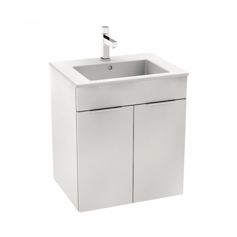 Jika izlietnes un skapīša komplekts Cube, 550x430 mm, h=607 mm, 2D, balts