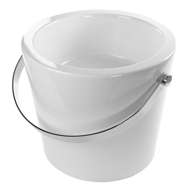 Scarabeo izlietne Bucket 40, d=405 mm, uz virsmas, balta