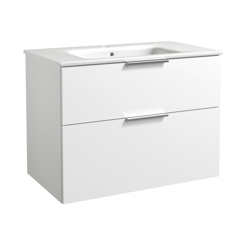 Raguvos Baldai izlietnes un skapīša komplekts Grand, 810x460 mm, h=618 mm, 2A, matēts balts