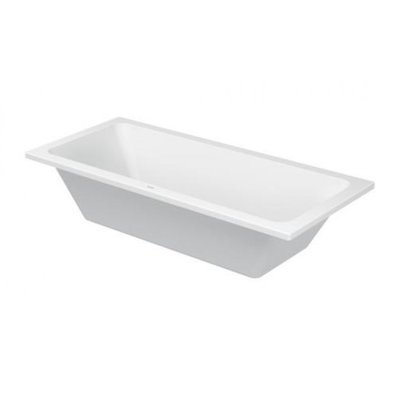 Duravit vanna D-Code, 1800x800 mm, iebūvējama, izplūde vannas vidū, balta akrila