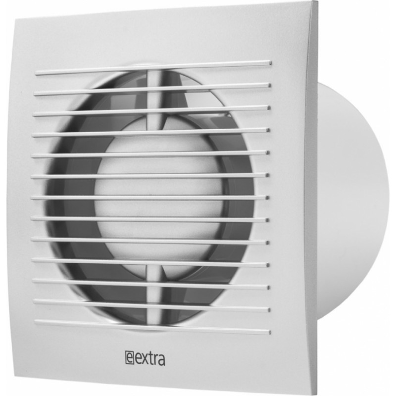 Europlast elektroventilators E-EXTRA, Ø100mm ar taimeri, sudraba