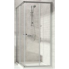 Huppe dušas stūris Concept 100, 900x900 mm, h=1900, matēts sudrabs / caurspīdīgs stikls AP