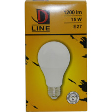 D Line LED spuldze 15W E27 1200lm  2700k D Line